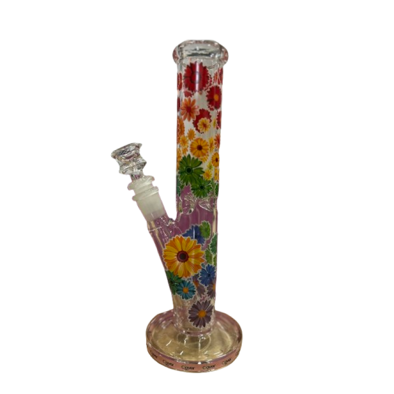 CLOVER GLASS 10" FLOWER POWER WATER PIPE