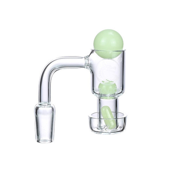 DRAGON - QUARTZ 14MM MALE 90° GLOW IN THE DARK TERP SLURPER KIT