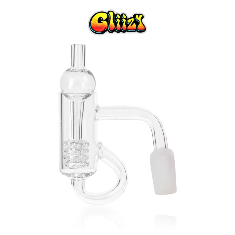 GLIIZY 14MM MALE QUARTZ BANGER RECYCLER W/ CARB CAP SET 1CT.