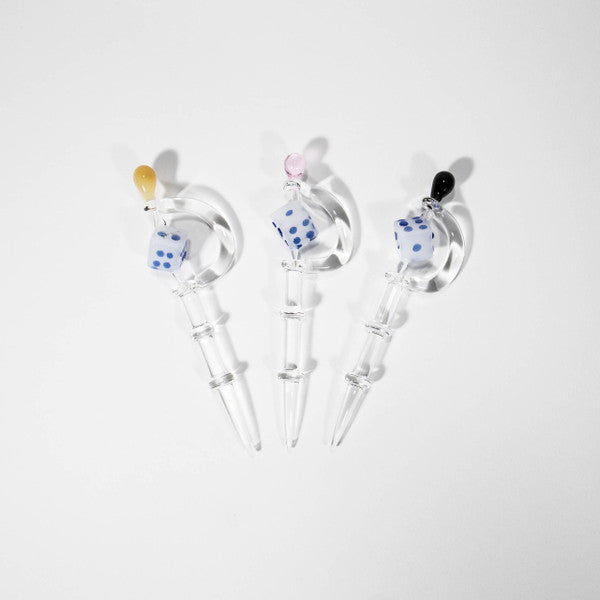 SPINNING DICE GLASS DAB TOOL
