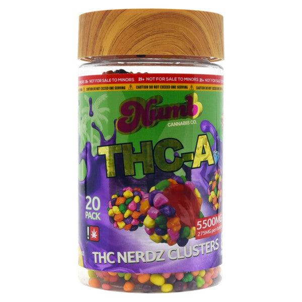 NUMB NERDZ CLUSTERS THC-A 5500MG – 20CT JAR