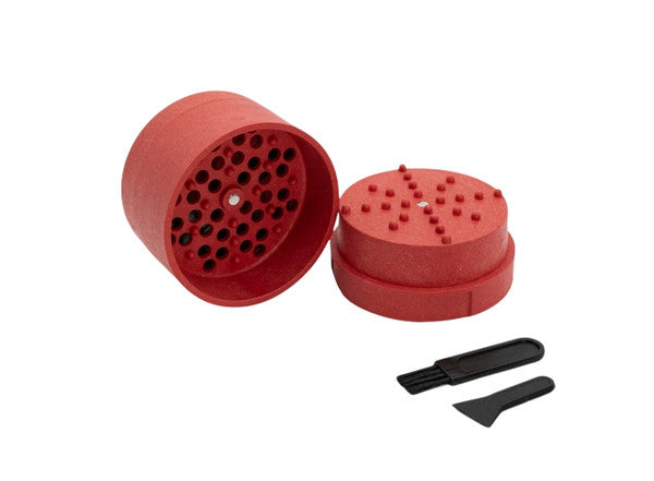 STACHE 3PC HEMP GRYNDER & ASHTRAY (63MM)