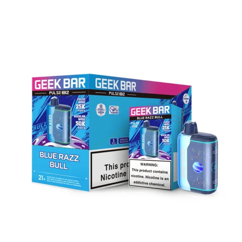 GEEK BAR PULSE X2 50K PUFF 5% NIC DISPOSABLE VAPE 5CT/PK 90ML * MADE IN INDONESIA*
