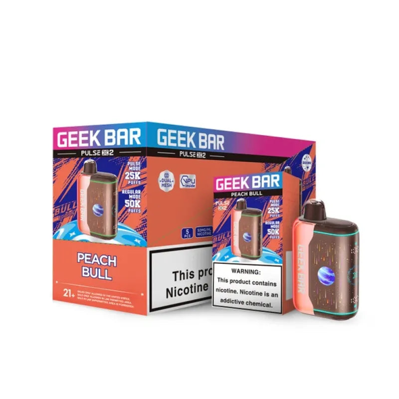 GEEK BAR PULSE X2 50K PUFF 5% NIC DISPOSABLE VAPE 5CT/PK 90ML * MADE IN INDONESIA*