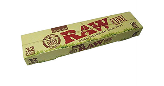 RAW ORGANIC HEMP CONE 32CT SINGLE/PK